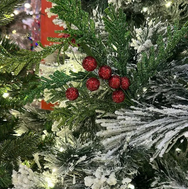 Floral^Craig Bachman Glitter Pine And Ball Spray