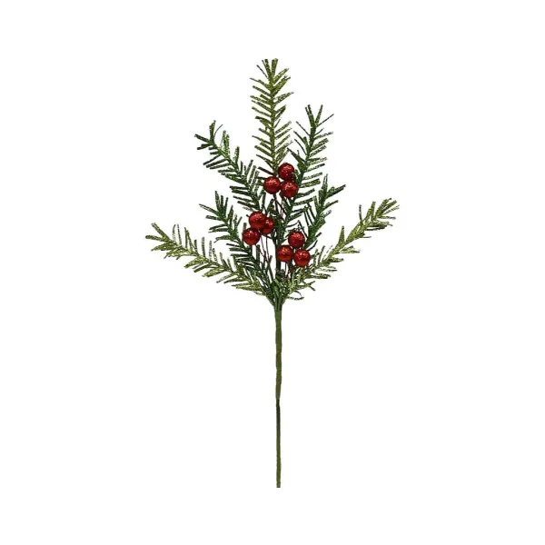 Floral Decor^Craig Bachman Glitter Pine And Ball Spray