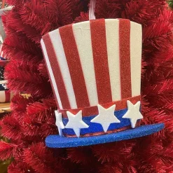 Figurines^Liberty Floral Glitter Stars And Stripe Half Top Hat