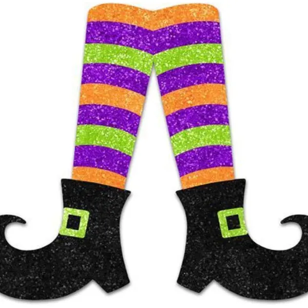 Wall Decor^Craig Bachman Glitter Stripe Halloween Witch Legs