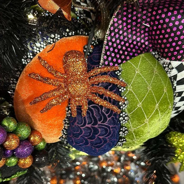Floral^Craig Bachman Glittered Spider Pick