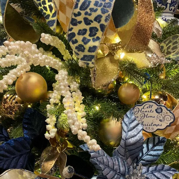 Garlands^RAZ Gold Ball Garland, 4'