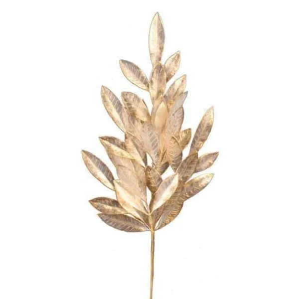 Floral^Craig Bachman Gold Bay Leaf Spray