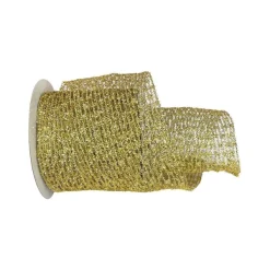 Ribbon^Farrisilk Gold Christmas Diamonds Ribbon 4"X10Yd