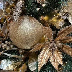 Ball Ornaments^Farrisilk Gold Glitter Ball Ornament, 6