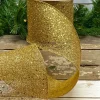Ribbon^D. Stevens Gold Glitter Mesh Ribbon, 4" X 10Yd