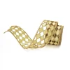 Ribbon^Farrisilk Gold Jester Diamond Lace Ribbon, 2.5" X 5Yd