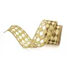 Mardi Gras^Farrisilk Gold Jester Diamond Lace Ribbon, 2.5" X 5Yd