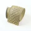 Mardi Gras^Farrisilk Gold Jewel Lattice Ribbon, 4" X 5Yd