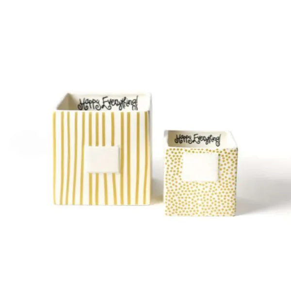 Table Decor^Happy Everything Gold Mini Dot Small Nesting Cube By !