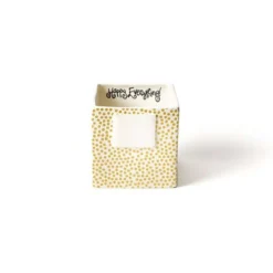 Decorative Containers^Happy Everything Gold Mini Dot Small Nesting Cube By !