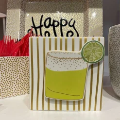 Diy Containers^Happy Everything Gold Mini Stripe Medium Nesting Cube By !