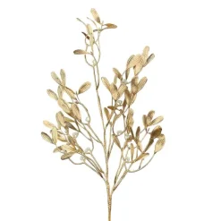Sprays^Regency Gold Painted Pearl Mistletoe Spray, 26