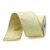 Ribbon^Farrisilk Gold Pleated Metallic Ribbon, 4" X 10Yd