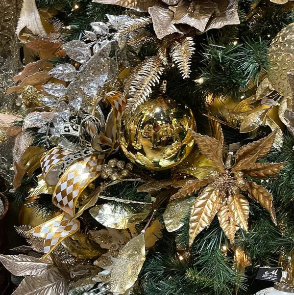Mardi Gras^Farrisilk Gold Shiny Ball Ornament, 6"