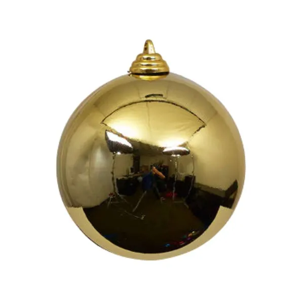 Mardi Gras^Farrisilk Gold Shiny Ball Ornament, 6"