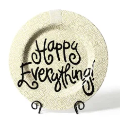 Kitchen & Dining^Happy Everything Gold Small Dot Big Round Platter By !