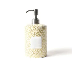 Kitchen & Dining^Happy Everything Gold Small Dot Mini Cylinder Soap Pump By !