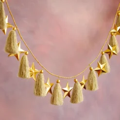 Garlands^Glitterville Gold Star Garland By