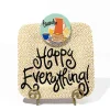 Table Decor^Happy Everything Gold Swirl Mini Plate Stand By !
