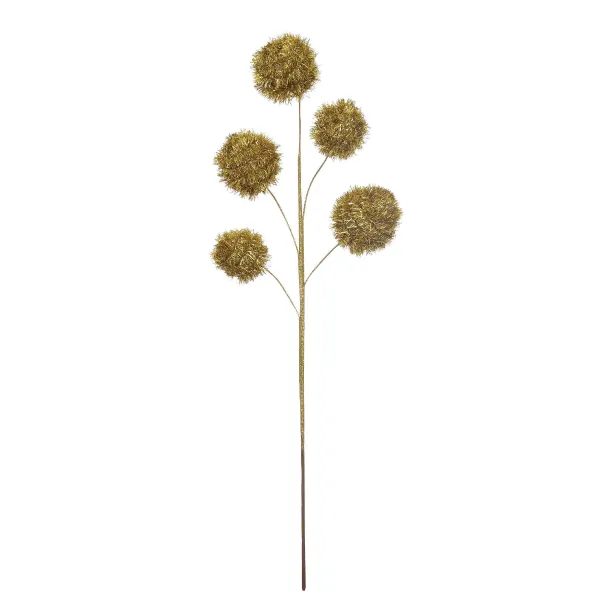 Picks^Creative Coop Gold Tinsel Ball Pick