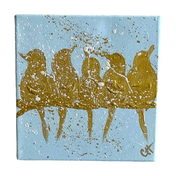 Wedding Showers^CYTA Art Golden Birds Art, Mini