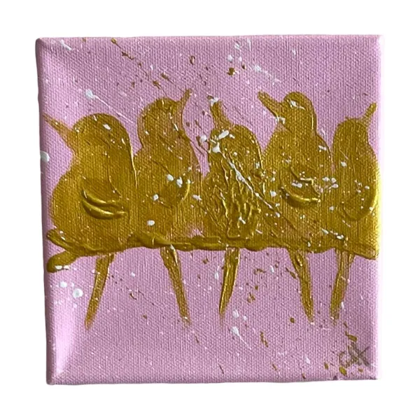 Wedding Showers^CYTA Art Golden Birds Art, Mini