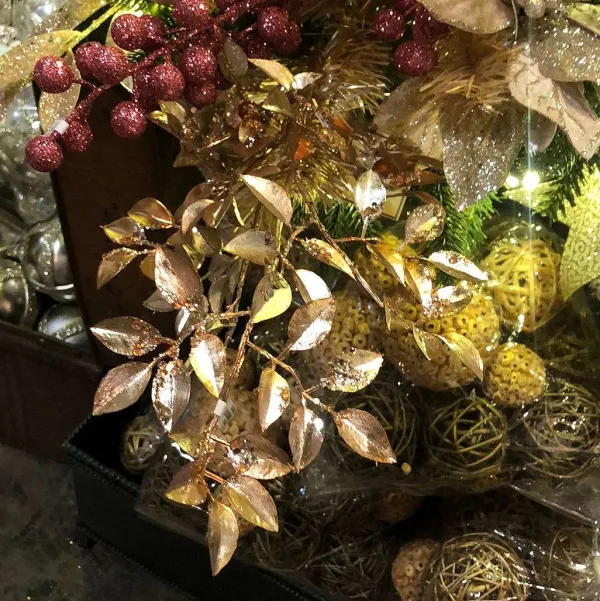 Sprays^Mark Roberts Golden Leaf Spray, 28"