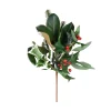 Sprays^Direct Export Co. Green And Red Holly Eucalyptus Spray