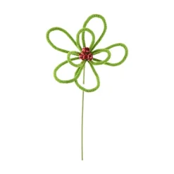 Floral^Direct Export Co. Green And Red Loop Flower Stem