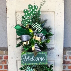 Wall Decor^Craig Bachman Green Argyle Welcome Sign