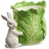 Table Decor^RAZ Green Cabbage Container With Bunny