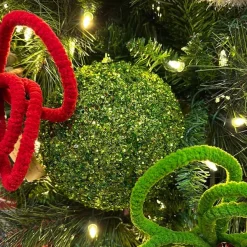 St. Patrick's Day^Liberty Floral Green Decorative Ball, 7"
