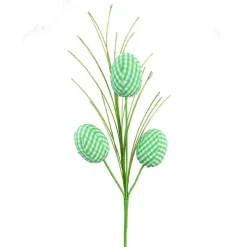 Floral^Liberty Floral Green Gingham Egg Pick