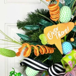 Picks^Liberty Floral Green Gingham Egg Pick