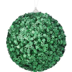 St. Patrick's Day^Regency Green Glamour Sequin Ball Ornament