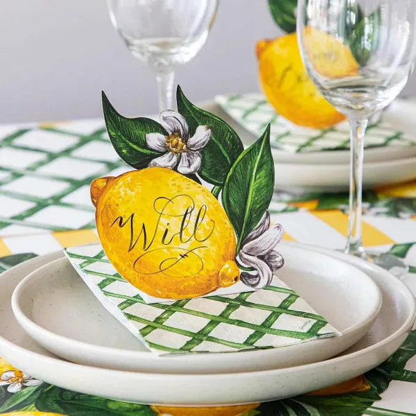 Party Diy^Hester & Cook Green Lattice Cocktail Napkin Set