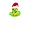 Picks^Liberty Floral Green Monster Head Pick, Small