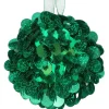 Mardi Gras^Regency Green Sequin Retro Ball Ornament
