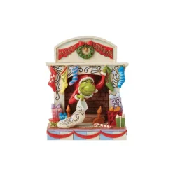 Focal Points^Department 56 Grinch Peaking Out Of Fireplace Figurine, Dept. 56 Village