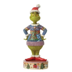 Home Accents^Department 56 Grinch Wearing Ugly Sweater Figurine, Dept. 56 Village