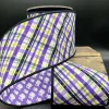 Halloween^D. Stevens Halloween Purple Plaid With Ghost Ribbon, 4" X 10Yd
