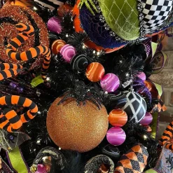 Garlands^Glitterville Halloween Silk Ball Garland By , Large
