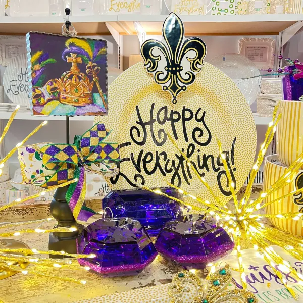 Table Decor^The Round Top Collection Hamilton Mardi Gras Royalty Mini Gallery Art