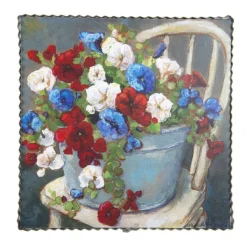 Wall Decor^The Round Top Collection Hamilton Patriotic Petunia Gallery Art