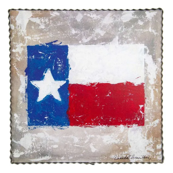 Wall Decor^The Round Top Collection Hamilton Texas Flag Gallery Art