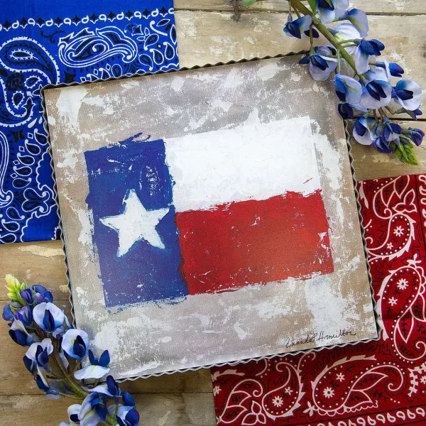 Wall Decor^The Round Top Collection Hamilton Texas Flag Gallery Art