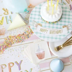 Party Diy^Hester & Cook Happy Birthday Sprinkle Placemat Sheets