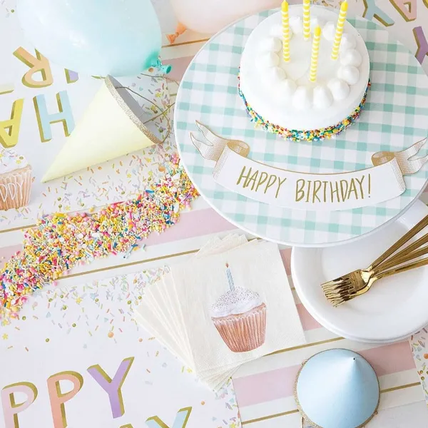 Party Diy^Hester & Cook Happy Birthday Sprinkle Placemat Sheets