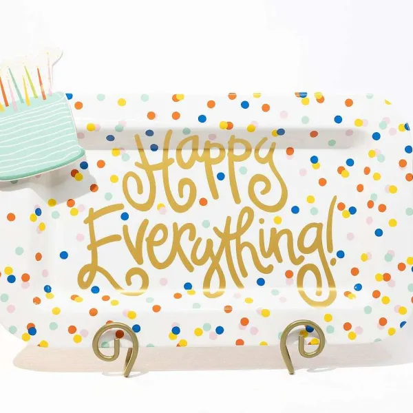 Kitchen & Dining^Happy Everything Happy Dot Mini Rectangle Platter By !